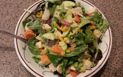 Salad with Creamy Tahini Dressing