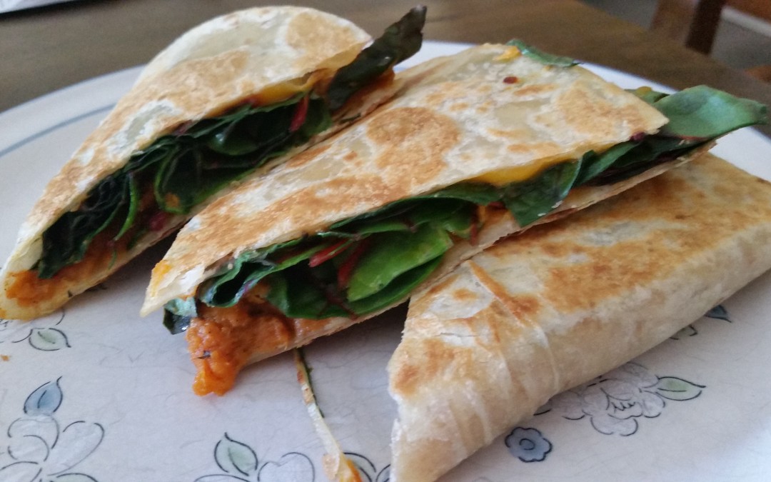 Sweet Potato and Swiss Chard Quesadillas